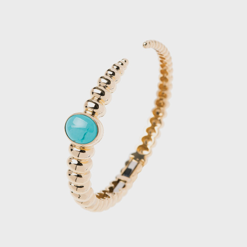 Yellow gold bracelet with turquoise
