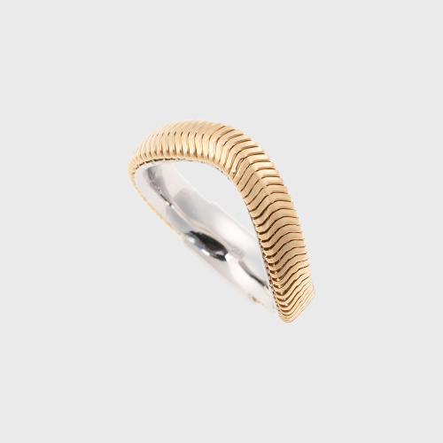 Yellow gold chain ring